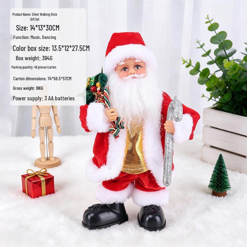 Electric Climbing Ladder Santa Claus Toy for Kids' Christmas Decoration