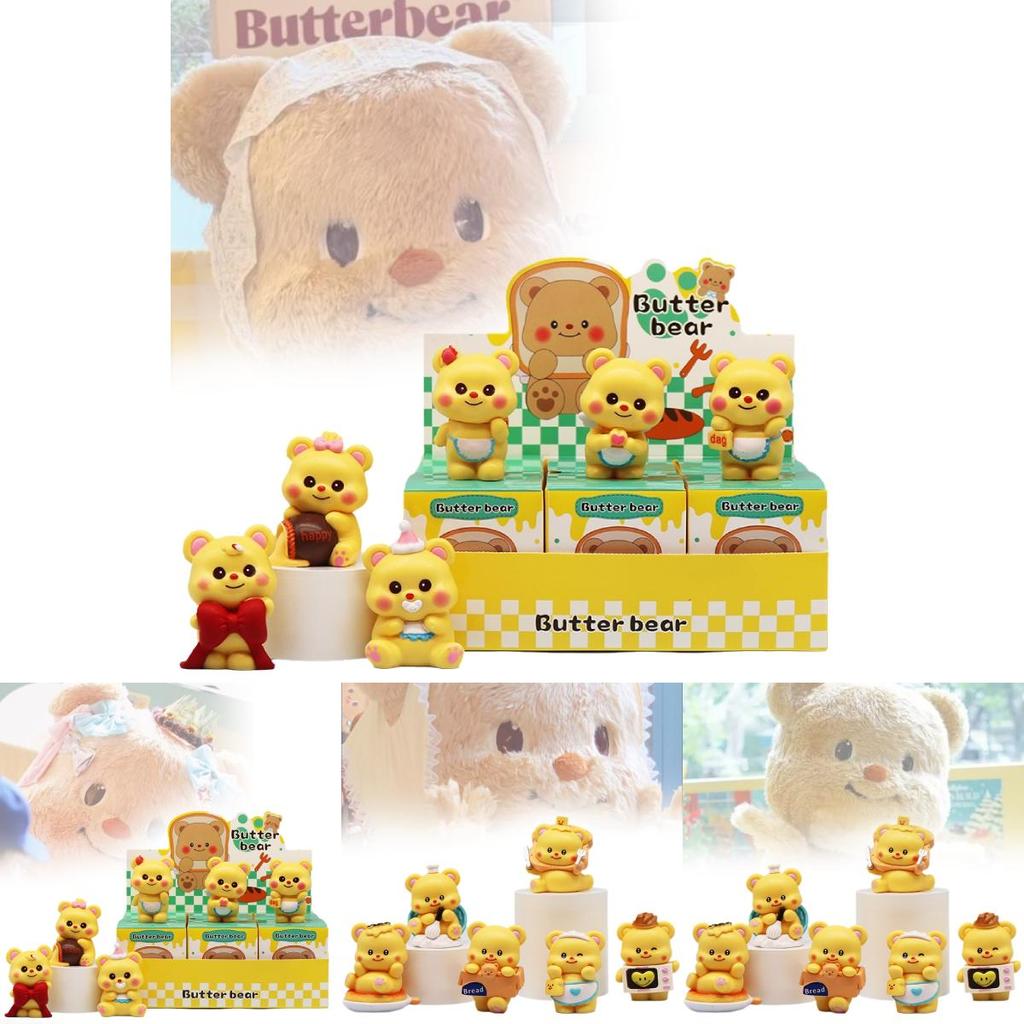 Urocza Figurka Misia Masła Kreatywna Kolekcjonerska Słodka Dekoracja Deserowa