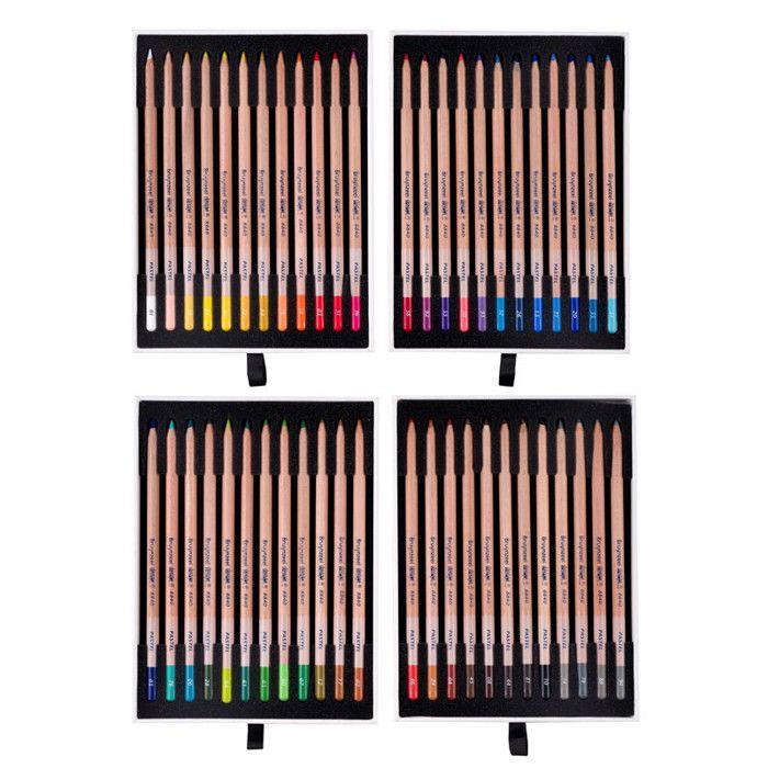 Pastel Kleurpotloden - Bruynzeel - Doos van 48 - Gemengde Kleuren - Hoge Kwaliteit - Gemengd