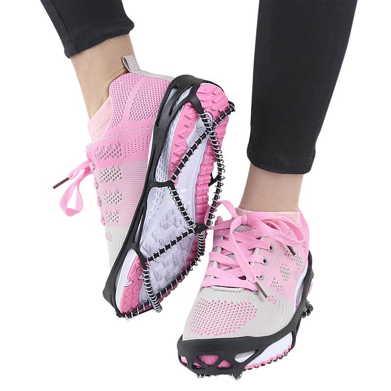 

Outdoor Spring Crampons Shoe Cover Mountaineering Non-slip Snow Shoe Cover Rock Climbing TPE Round Spring Crampons Mountaineering Protective Gear чорний