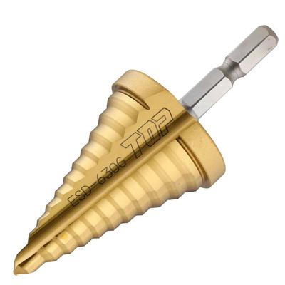 Špičkový šestihranný stupňovitý vrták Gold Type s vrtákem Tsubame Sanjo, vyrobený v Japonsku (HORNÍ) (Kov/kovy) ESD-630G