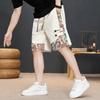 Summer Men's Embroidery Shorts Men Streetwear Hip Hop Straight Leg Short Pants Casual Sports Five-Point Pants Male