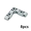 DIY 4x4 bricks assembly parts accessories 4 hole right angle beam Connector coupling building block 8Pcs kids toys