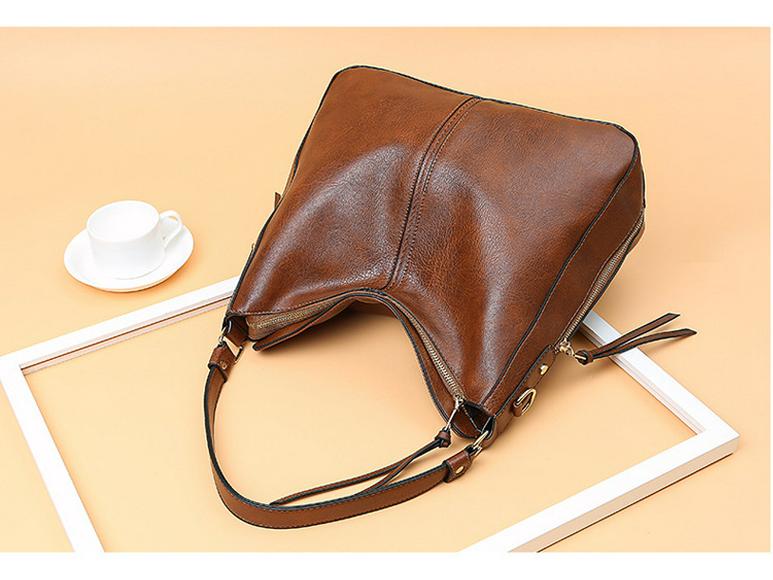 2025 Shiling Autumn Women's Handheld Crossbody PU Tote - Large Capacity