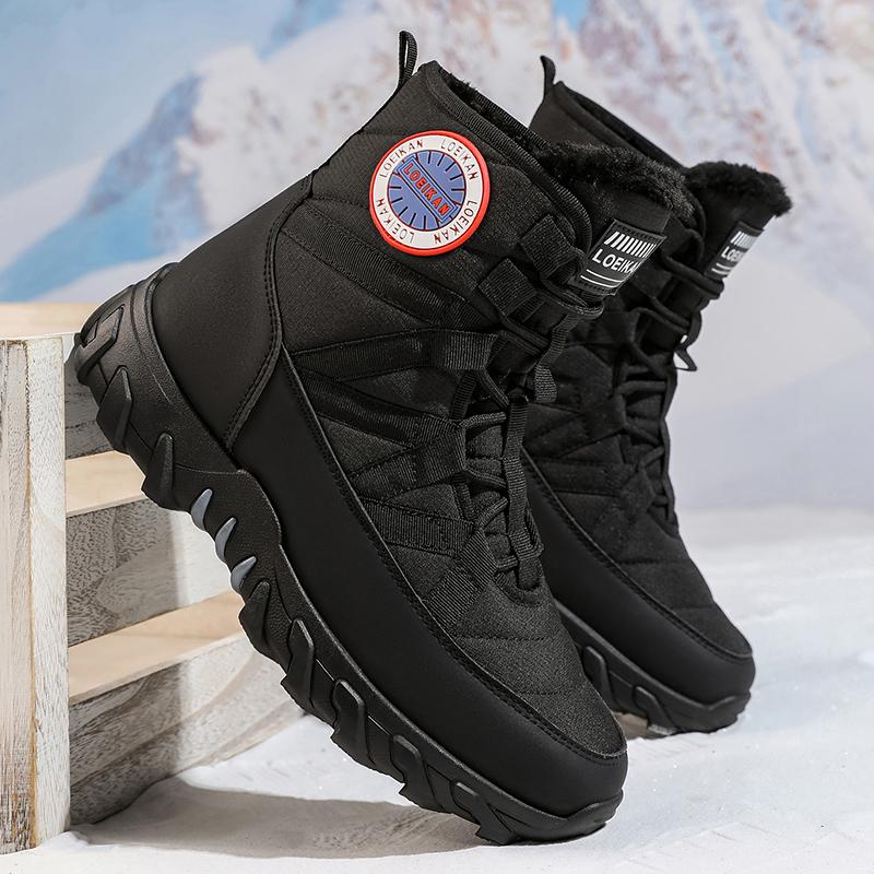 Winter New Men's Snow BootsThick and Warm Casual Boots for Outdoor Comfort, Snow Boots for Mountain Climbing and Hiking