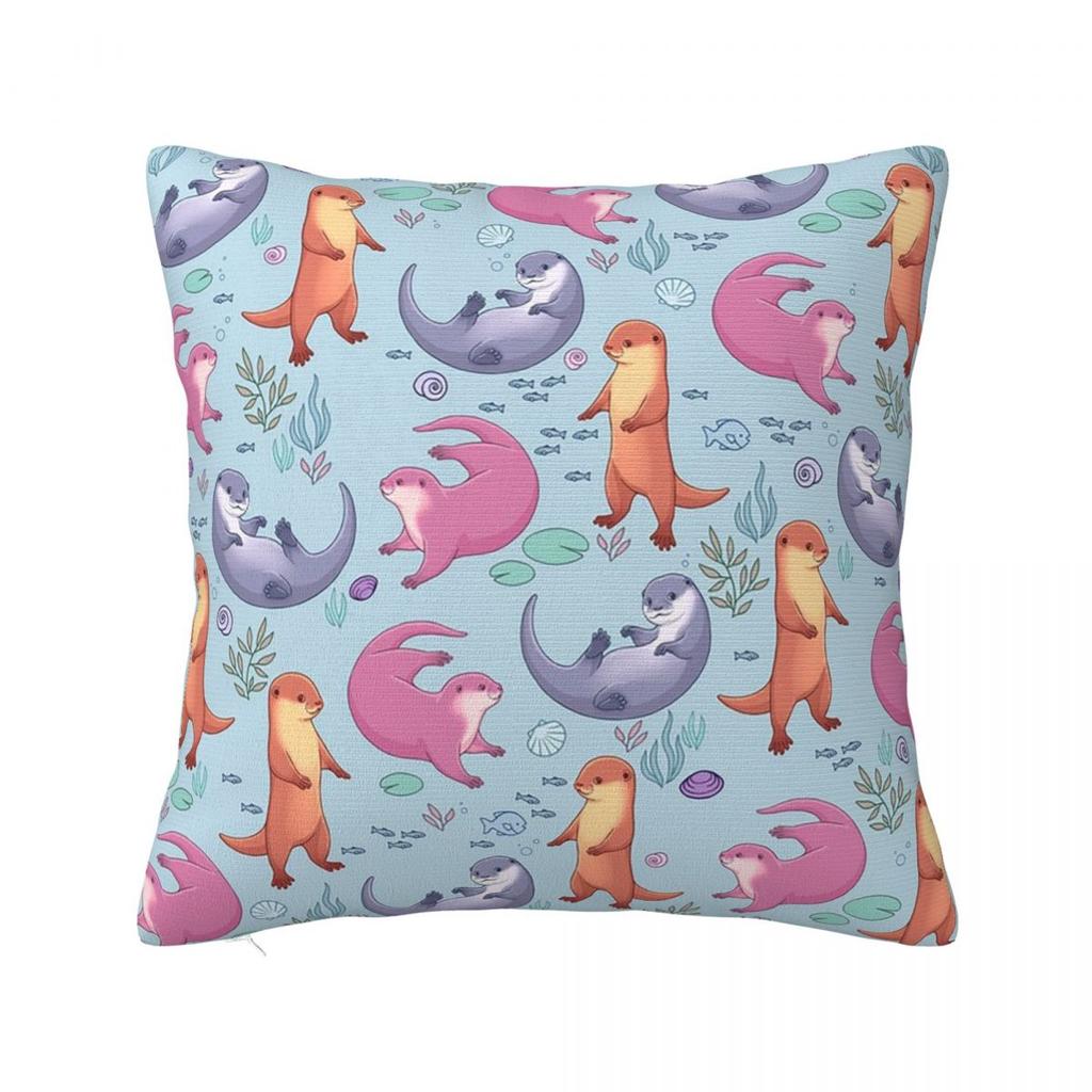 Drifting In Otter Space (Best For Color) Square Pillowcase Cushion Cover Pillow Case Throw Pillow Cover for Home Sofa