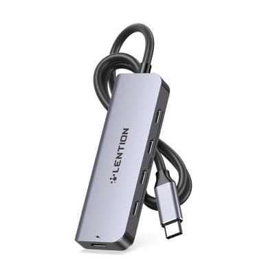 LENTION USB C Hub Gen 2 10Gbps Vysokorýchlostný Prenos Dát 100W PD Výstup Napájania Nie Rozšírenie Iba Viacero USB C Kompatibilné s MacBook Pro iPad