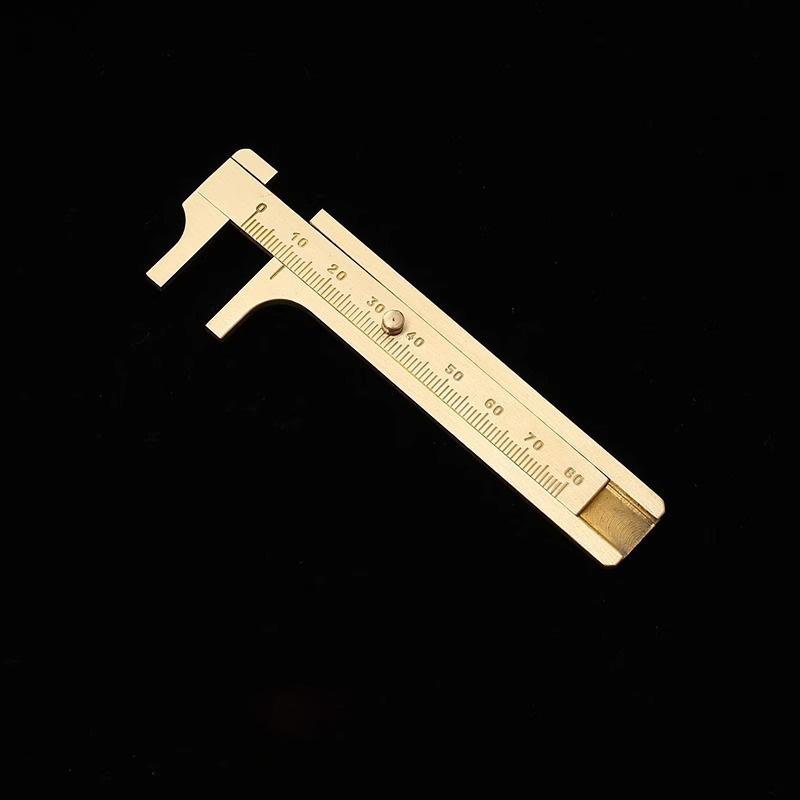 

1pcs 80mm Brass Vernier Caliper Mini Precision Measuring Tool with Metric Imperial Scale Pocket Size Slide Gauge for DIY