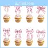 Cake Party Embellishments Butterfly Bow Picks Paper Birthday Celebration Decor
