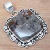 Pendant Rock Calsi Gemstone Valentine'Day Gift Silver Jewelry 2"