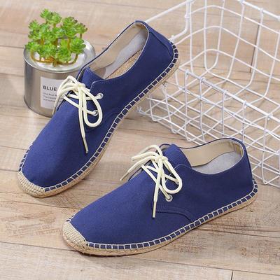 Atmungsaktive Herren-Schnür-Leinen-Canvas-Slip-On-Sneaker
