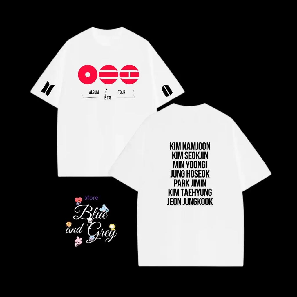 2026  BTS Comback World Tour T-shirt Women Men Casual Loose Oversized Y2k Short Sleeve Streetwear Hip Hop Harajuku Female Clothing