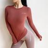 Women's Quick-Dry Long Sleeve Fitness Top for Running & Yoga