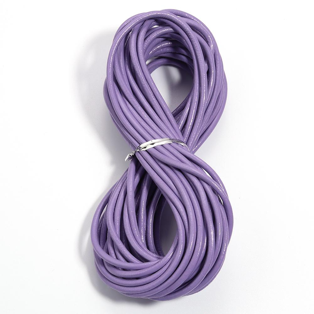 10yards/lot Genuine Leather Cord Dia 1/1.5/2/3mm Colored Round Leather Rope For DIY Bracelet Necklace Jewelry Making Accessories