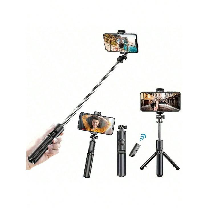 1PC Selfie Stick Wireless Selfie Stick With Tripod Stand Selfie Stick Remote Control Phone Holder And Built-In Tripod 7