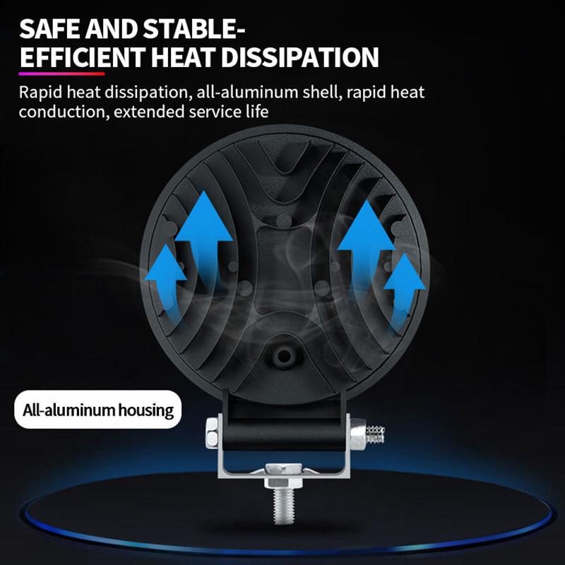 2/4/6 Pcs Inch Waterproof LED Work Light Spot Fog Lamp 12V 24V Offroad Light Bar Universal for 4x4 SUV ATV Tractor Boat Vehicle