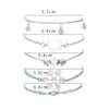 5Pcs/Set Fashion Women Snowflake Moon Star Alloy Bracelet Bangle Jewelry Gift
