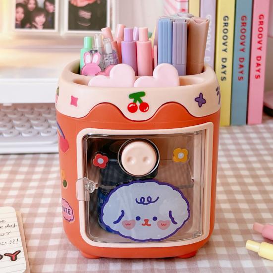 Stifthalter Fach Entzückende Kunststoff Desktop Unterteilt Stift Make-Up Pinsel Halter Haushaltswaren