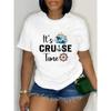 Comfortable and Casual Wear In Spring and Summer Sleeve T-Shirt with Designed for Cruise Travel Perfect