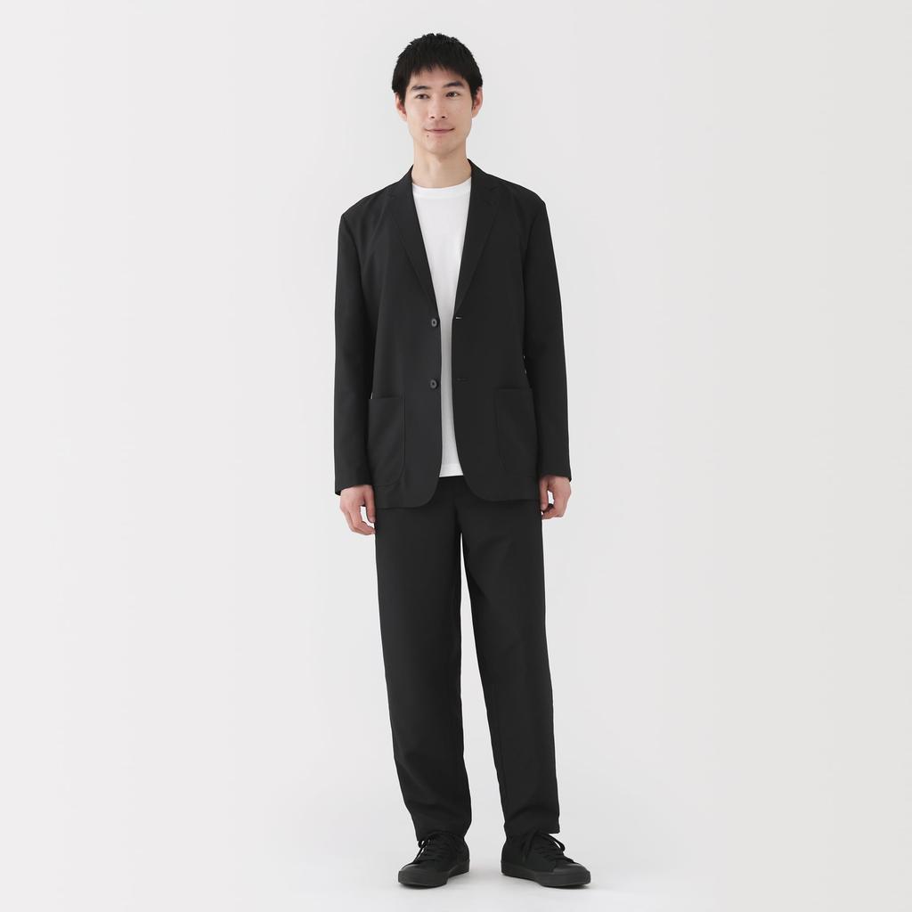 MUJI Men's Breathable Stretch Jacket AD0XGA5A Black, Size L