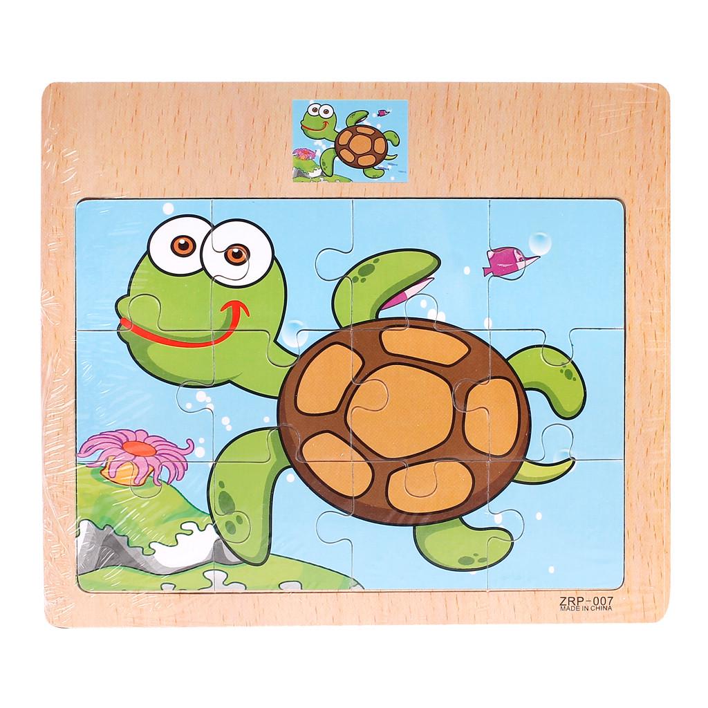 Wooden Puzzle Toy Children Cartoon  Traffic Learning Puzzle Toys