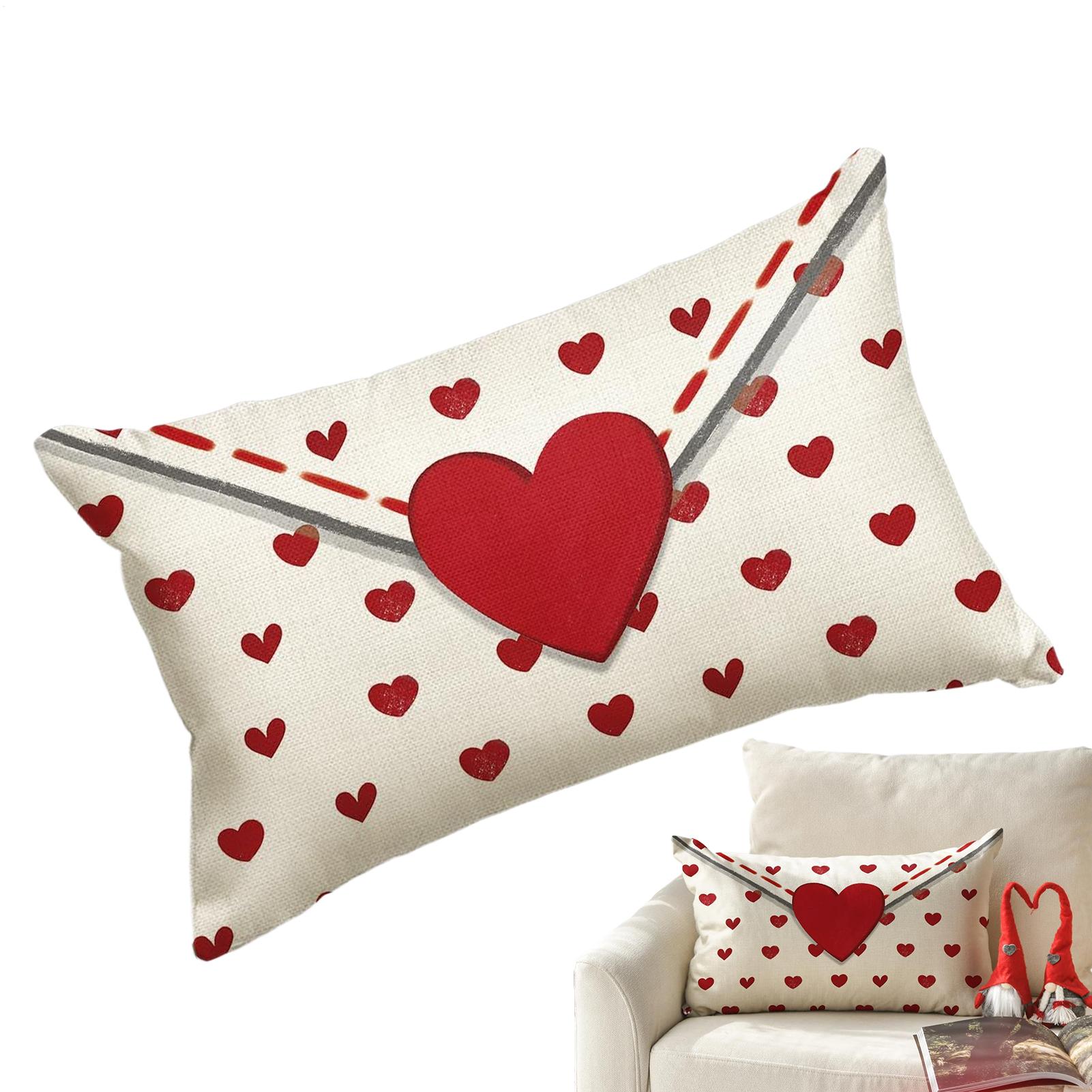 Valentine s Day Envelope Pillow Cover 12 X 20 Inches Red White Decorative Pillowcases Red Heart Envelope Throw Pillow Cover China Mainland