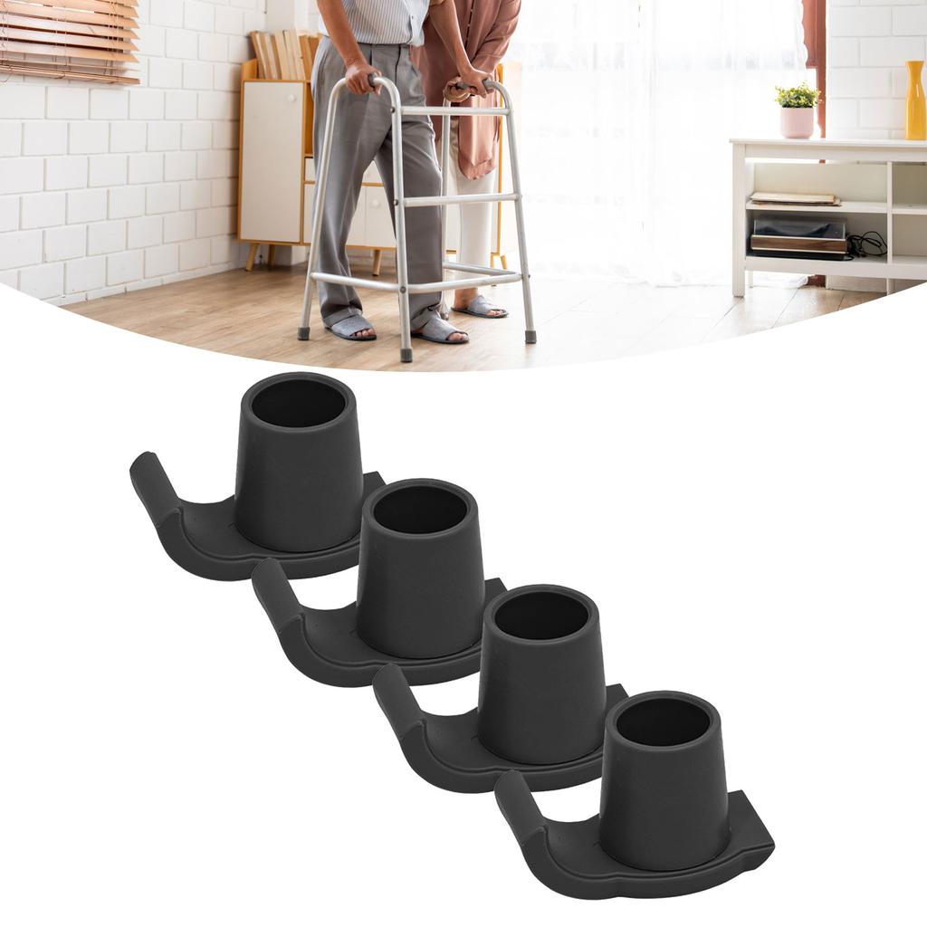 4 Pcs Walker Glide Skis Rubber   Walker Ski Glides Mobility Aid Accessory for Seniors
