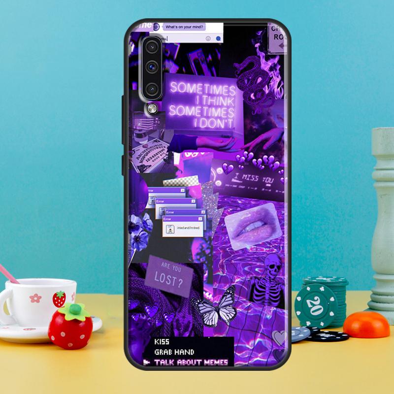 Purple aesthetic Case For Samsung Galaxy A15 A55 A35 A53 A33 A13 A36 A56 A26 A16 A22 A32 A52 A54 A34 A05 A06