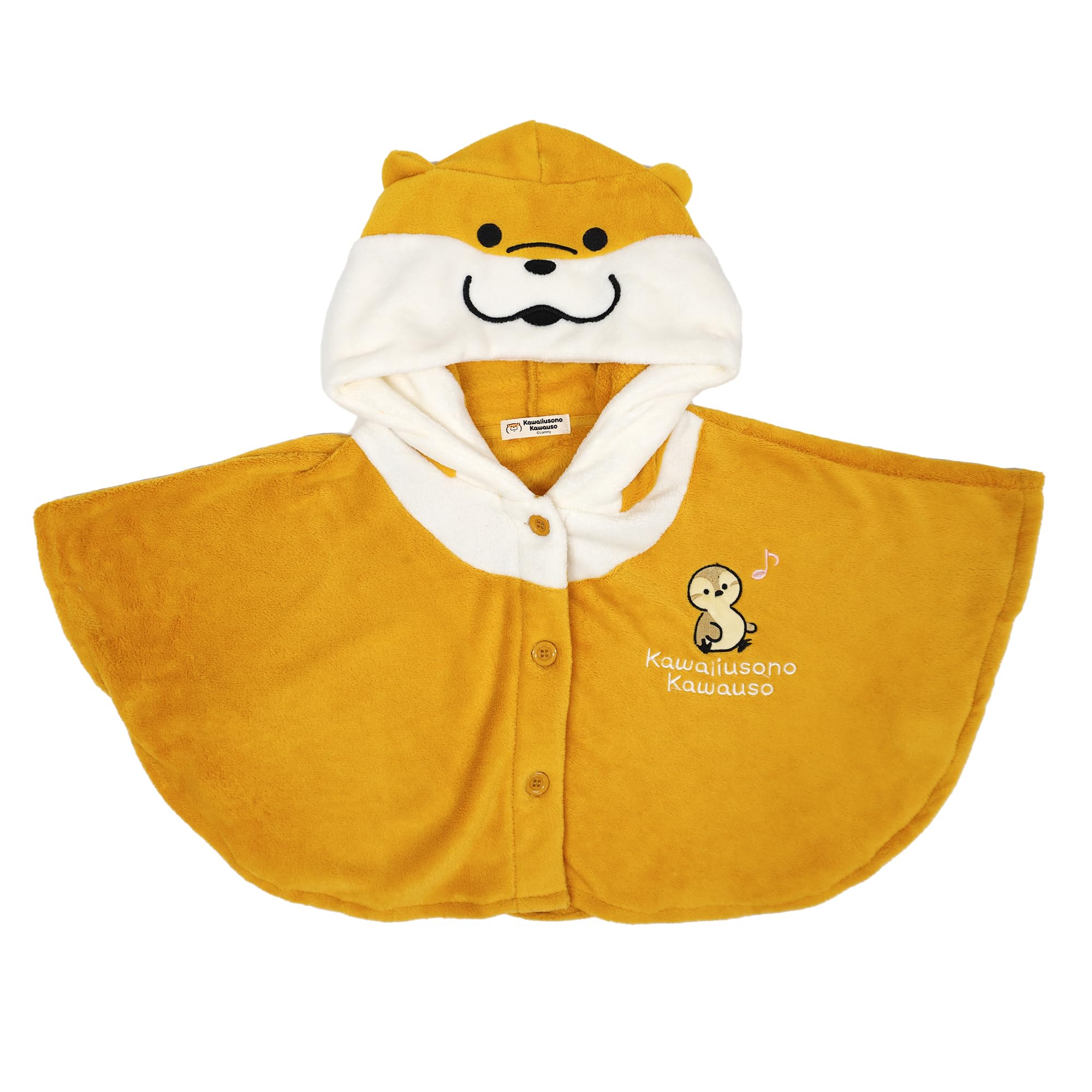 

[Hiba Japan] Милый кейп-накидка в виде лежащей выдры с капюшоном, Домашняя одежда, Верхняя одежда, Для холодной погоды, Персонаж