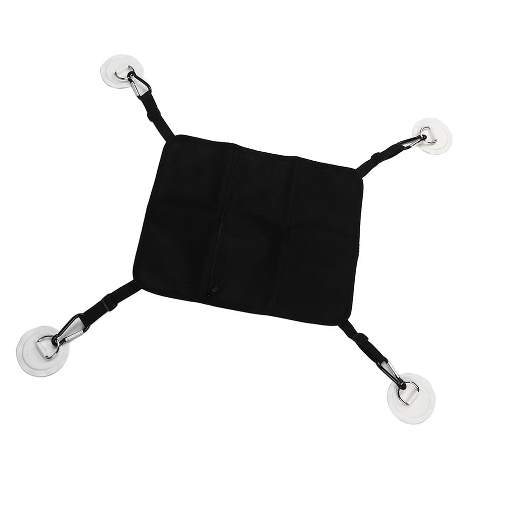 Mesh Deck Bag Paddle Board Storage for Kayaking Water Sports Supplies with 4 Patches Hooks