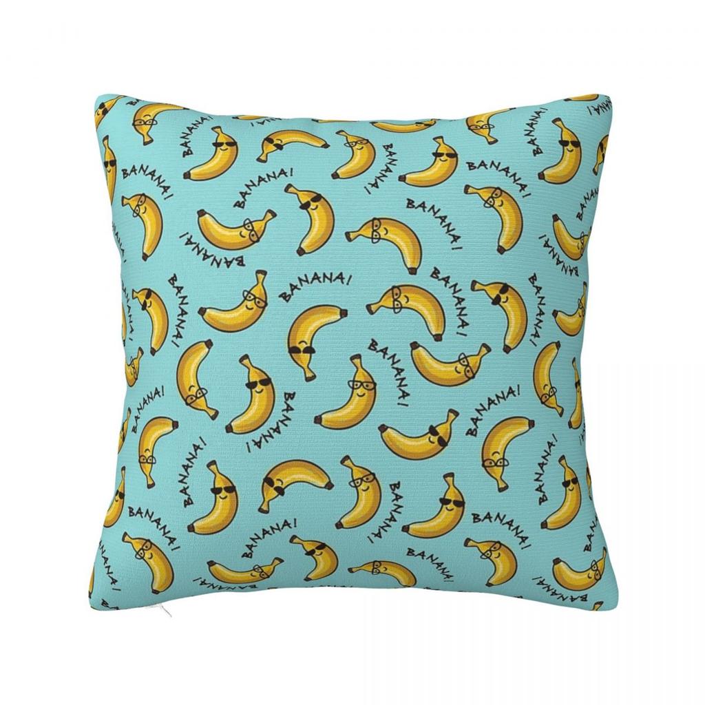 I Am A Cool Banana Pattern Square Pillowcase Pillow Cover Polyester Cushion Decor Comfort Throw Pillow for Home Sofa