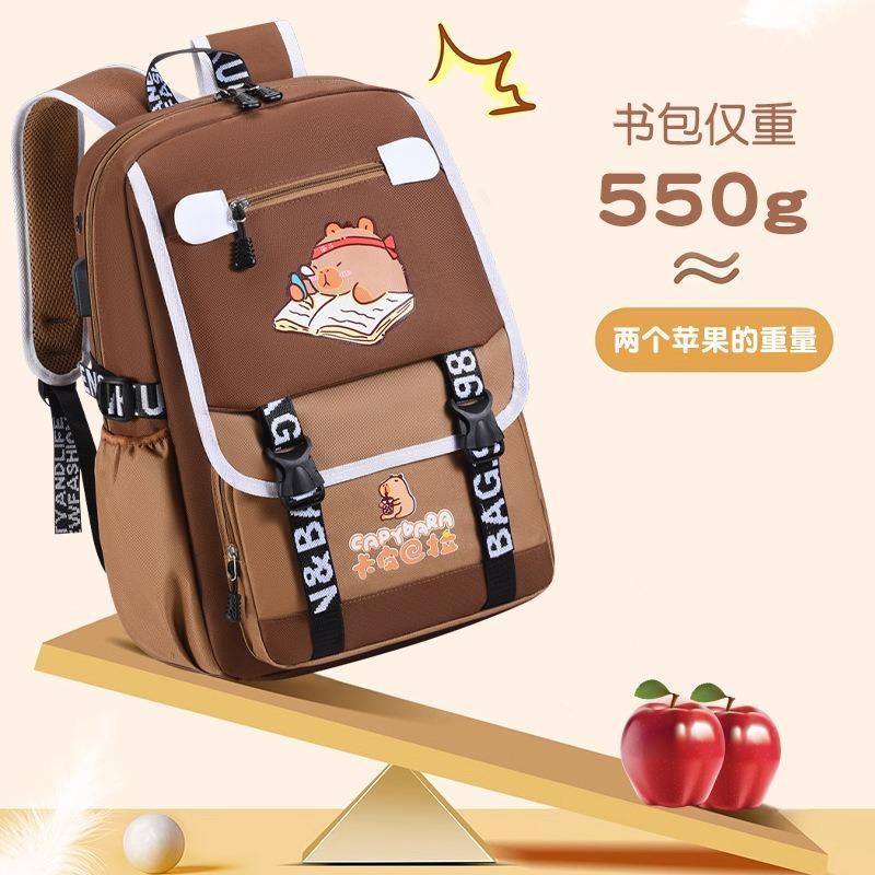 Backpack for primary school students Large capacity multi-layer multi-functional schoolbag Cartoon junior high school students
