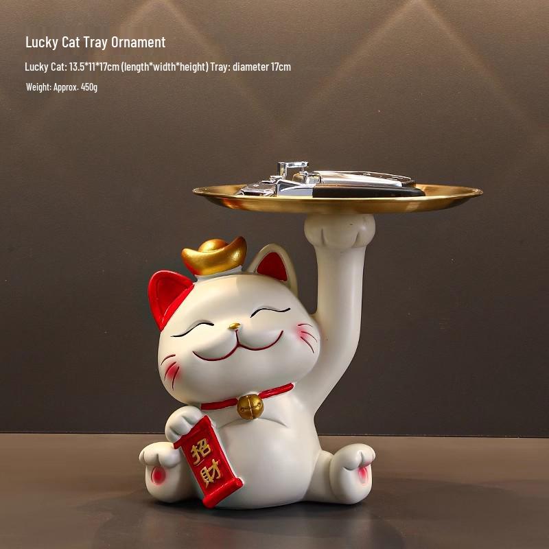 Cat Figurine - Perfect for Home Entry, Living Room, Wine Cabinet, or Shoe Cabinet Decoration; Ideal Housewarming Gift