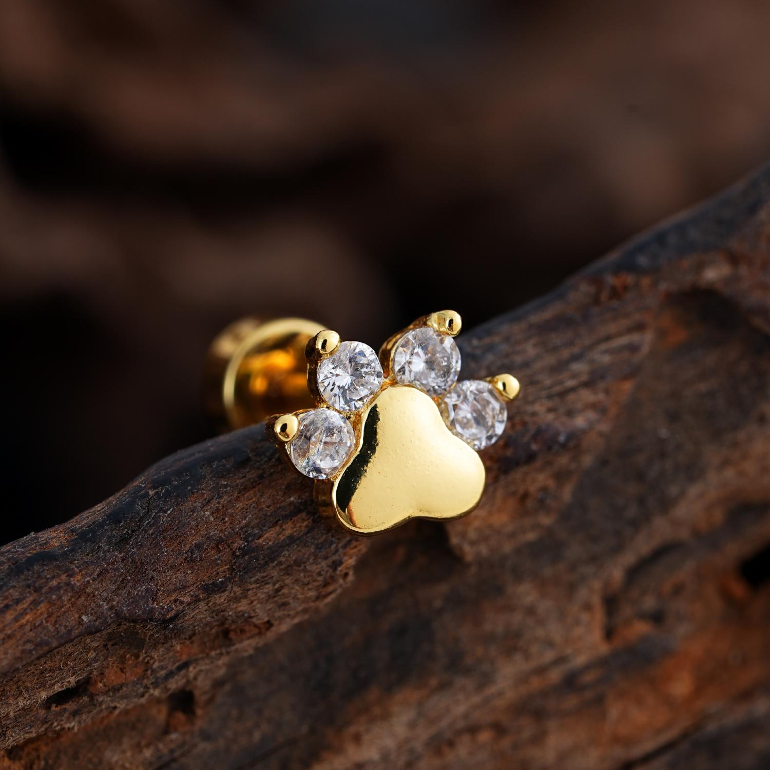 

Женские Гипоаллергенные Серьги из Нержавеющей Стали Бабочка Лунный Стиль Пусеты на Винтовой Застежке Хеликс Хрящ Трагус Мочка 0.8*6*4mm&Ear Tragus Ring