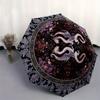 Dragon Dance: Circular Floral Rug - Luxury Home DecorUmbrella, Portable 3-Fold Compact Umbrella for Men & Women Gift