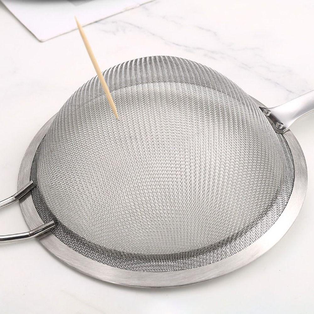 Ergonomic Handle Frosting Filter Stainless Steel Food Strainer Kitchen Gadgets Flour Sieve  Baking