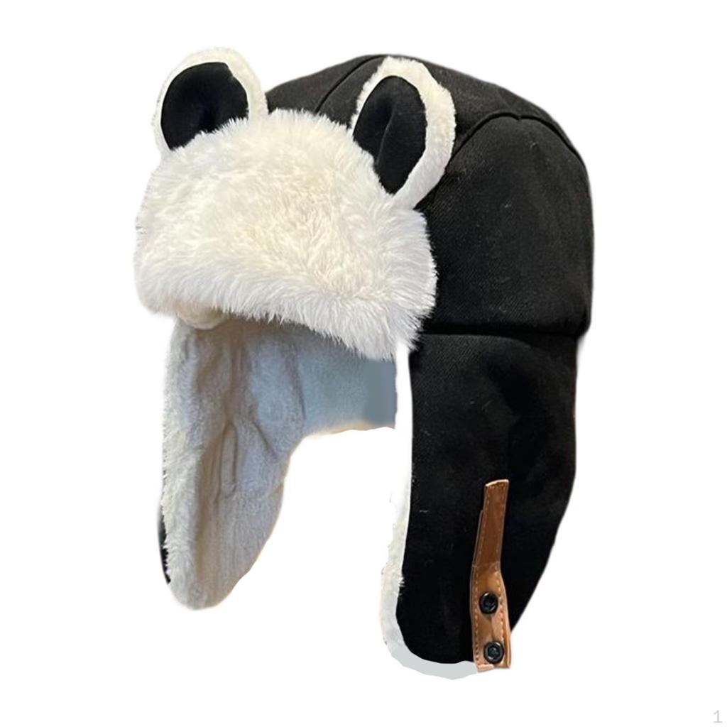 Animal Ear Trapper Hat for Women, Stylish Soft Winter Riding, Street Shopping