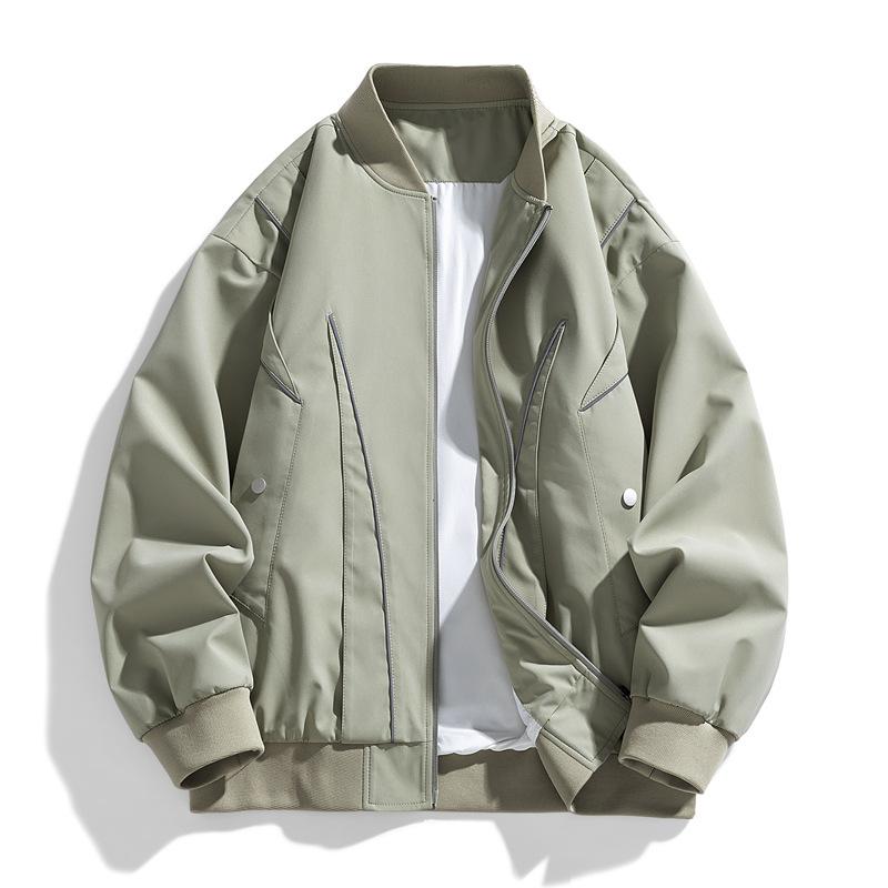 

Jacket Men s Spring and Autumn New Baseball Uniform Water Repellent Windproof Outdoor Casual Solid Color Cargo Jacket Men s Clothing 3XL