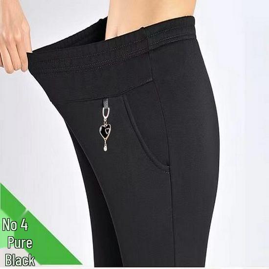 

Mom s High Waist Elastic Casual Pants - Spring/Summer Loose Fit for Middle-Aged and Elderly XL for 80-100 jin