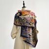 Warm Cashmere Scarf Women Floral Oil painting Shawl New Wraps Luxury Thick Blanket Winter Bufanda Pashmina Female Travel Stoles