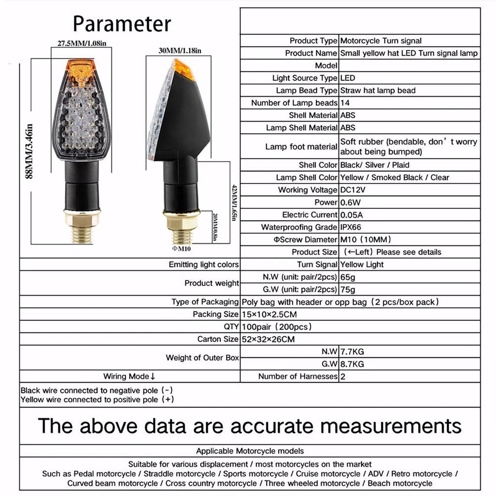 2pcs/set Motorcycle LED Turn Signals Fishscale Flashing Motorbike LED Bendable Daytime Running Lights Universal Car Accessories