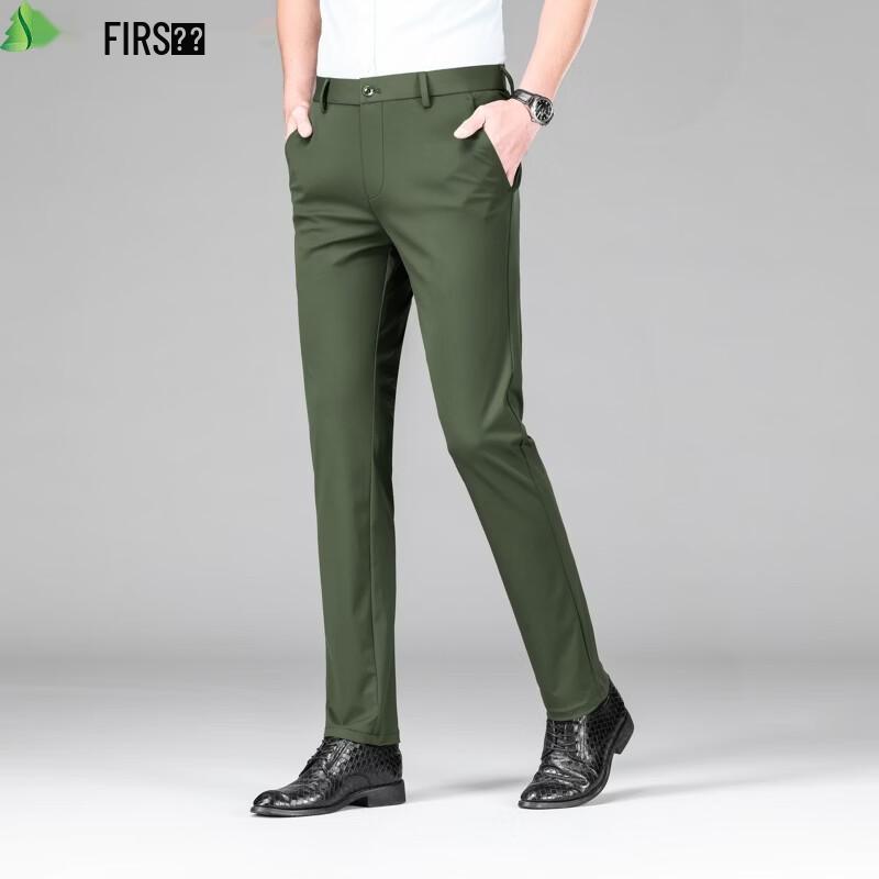 FIRS Men s Skin-Friendly Stretch Straight Fit Casual Pants 35