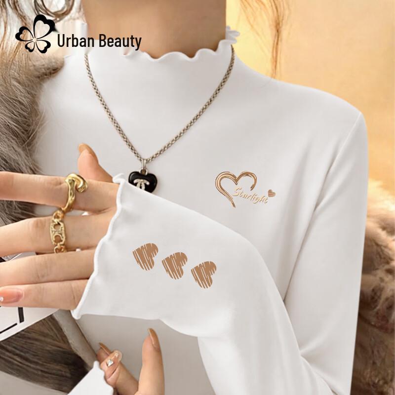 Women s Ruffle Neck Thermal Long Sleeve T-Shirt M