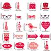Photo Day Valentines Booth Decor Kit With Paper Frames For Kids Adults Fun Photo