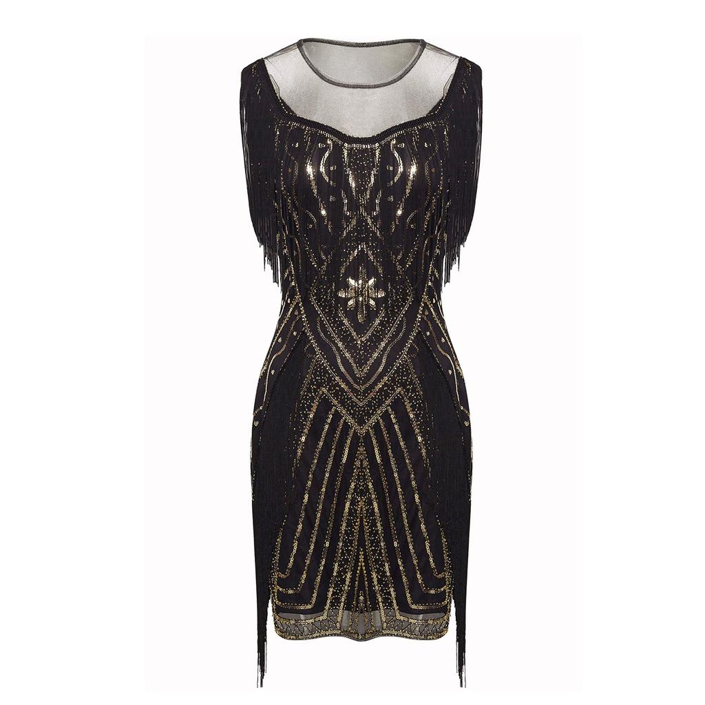 Retro Gatsby Party Party Sequined Tassel Dress Party Dance Performance Dance Dress Dress