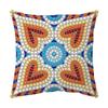 Blue Theme Simple Pattern Printed Pillow Cover Home Decor Geometric Mandala Sofa Cushion