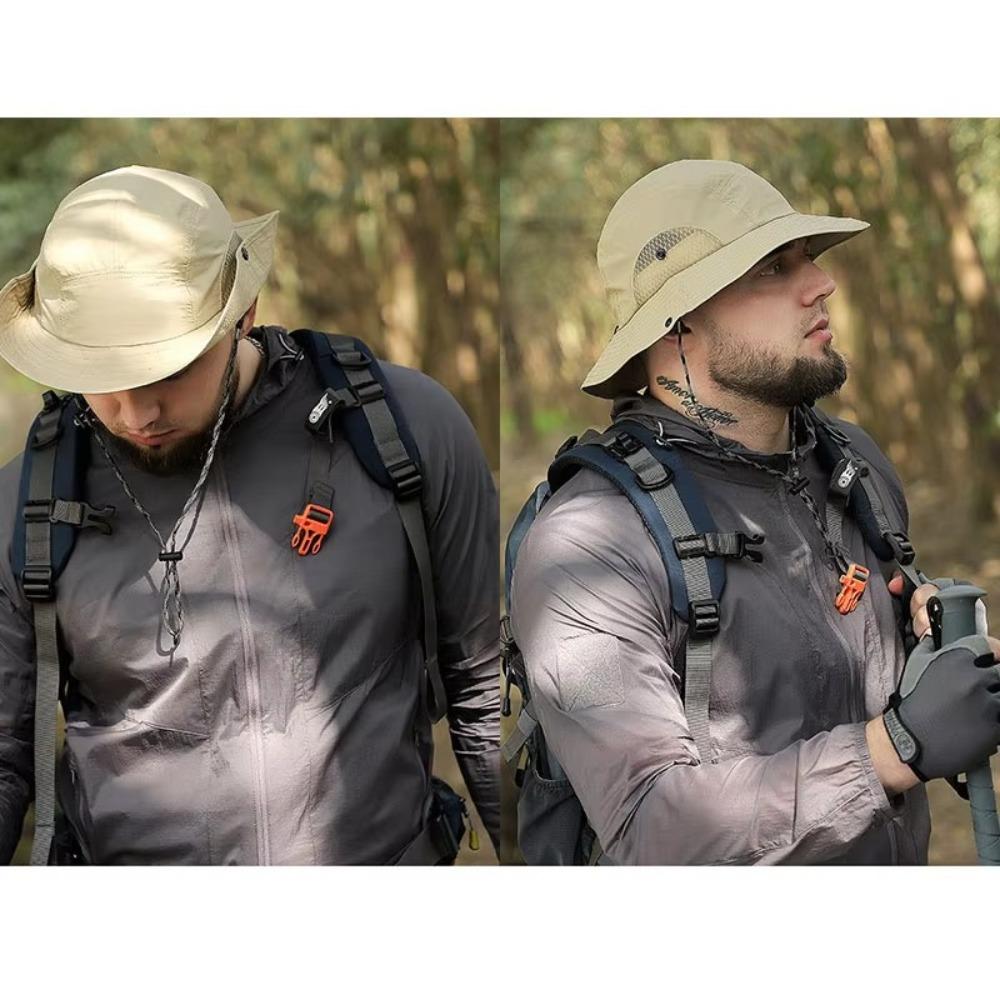New Lightweight Bucket Hat Breathable Wide Brim Sun Hat Adjustable Uv Protection Fisherman Cap Summer