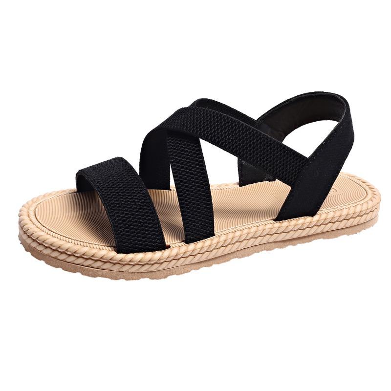 Lightweight Soft-soled Sandals Women's Summer Flat-soled Student Sandals Women's Round Head Breathable Beach Sandals