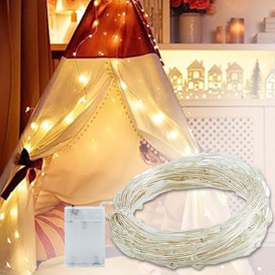 LED Fairy Lights Battery Operated String Lights 6.6FT 20 LEDs Copper Wire Mason Jar Light Waterproof for Indoor Outdoor Decor