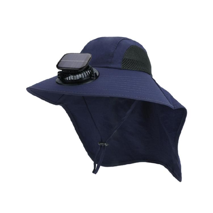 For Camping and Hiking Solar Fisherman Hat Waterproof Breathable Nylon Adjustable Size Portable Design Comfort